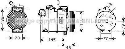 Ava Quality Cooling OL K459 - Компрессор кондиционера avtokuzovplus.com.ua