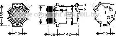 Ava Quality Cooling OL K465 - Компресор, кондиціонер autocars.com.ua