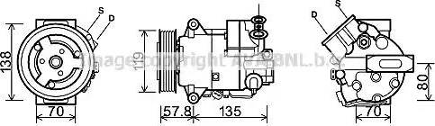 Ava Quality Cooling OL K497 - Компресор, кондиціонер autocars.com.ua