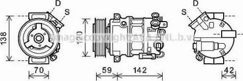 Ava Quality Cooling OLK576 - Компрессор кондиционера avtokuzovplus.com.ua