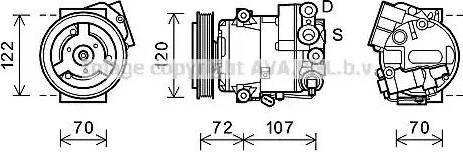 Ava Quality Cooling OLK595 - Компресор, кондиціонер autocars.com.ua