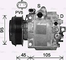 Ava Quality Cooling OLK734 - Компресор, кондиціонер autocars.com.ua