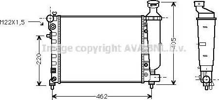 Ava Quality Cooling PE 2013 - Радиатор, охлаждение двигателя avtokuzovplus.com.ua