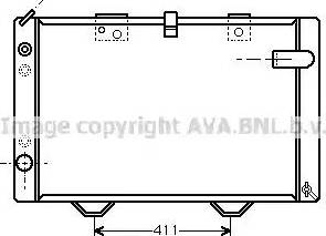 Ava Quality Cooling PE 2031 - Радіатор, охолодження двигуна autocars.com.ua