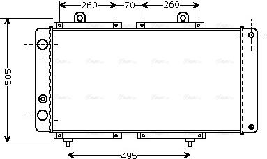 Ava Quality Cooling PE 2033 - Радіатор, охолодження двигуна autocars.com.ua