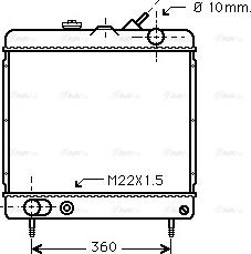 Ava Quality Cooling PE 2034 - Радіатор, охолодження двигуна autocars.com.ua