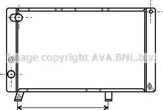 Ava Quality Cooling PE 2043 - Радіатор, охолодження двигуна autocars.com.ua