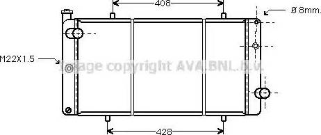 Ava Quality Cooling PE 2079 - Радіатор, охолодження двигуна autocars.com.ua