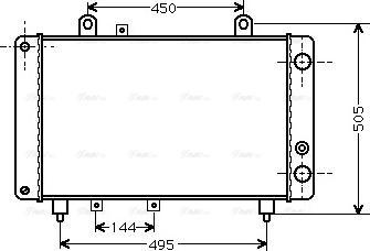 Ava Quality Cooling PE 2081 - Радиатор, охлаждение двигателя avtokuzovplus.com.ua