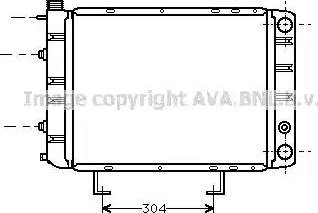 Ava Quality Cooling PE 2084 - Радіатор, охолодження двигуна autocars.com.ua