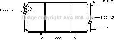 Ava Quality Cooling PE 2085 - Радіатор, охолодження двигуна autocars.com.ua