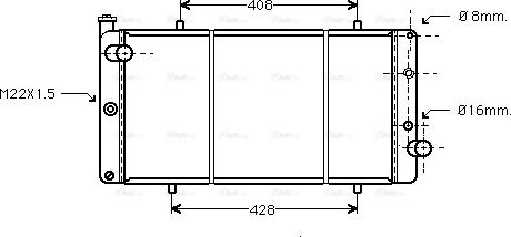 Ava Quality Cooling PE 2110 - Радіатор, охолодження двигуна autocars.com.ua