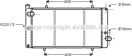 Ava Quality Cooling PE 2111 - Радіатор, охолодження двигуна autocars.com.ua