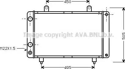 Ava Quality Cooling PE 2112 - Радіатор, охолодження двигуна autocars.com.ua