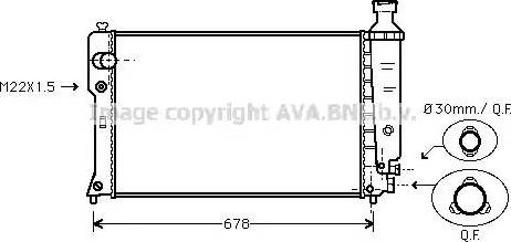 Ava Quality Cooling PE 2121 - Радіатор, охолодження двигуна autocars.com.ua