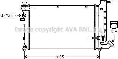 Ava Quality Cooling PE 2142 - Радіатор, охолодження двигуна autocars.com.ua