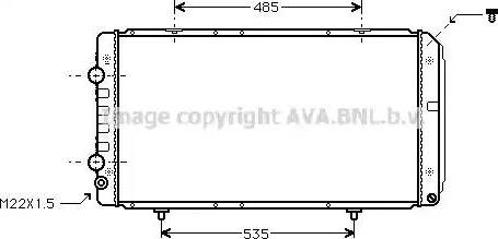 Ava Quality Cooling PEA2145 - Радиатор, охлаждение двигателя avtokuzovplus.com.ua