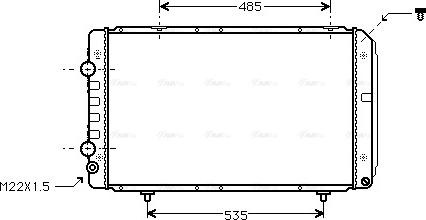 Ava Quality Cooling PE 2147 - Радіатор, охолодження двигуна autocars.com.ua