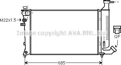 Ava Quality Cooling PE 2148 - Радіатор, охолодження двигуна autocars.com.ua