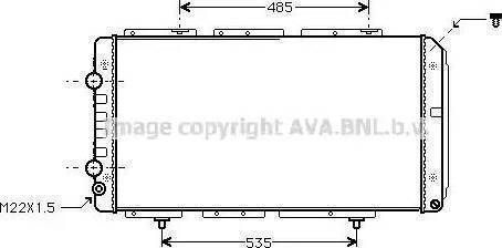 Ava Quality Cooling PE 2146 - Радиатор, охлаждение двигателя avtokuzovplus.com.ua