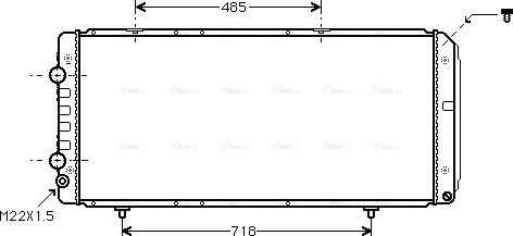 Ava Quality Cooling PE 2151 - Радиатор, охлаждение двигателя avtokuzovplus.com.ua