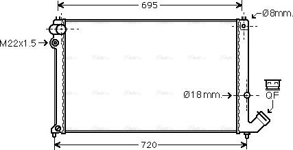 Ava Quality Cooling PE 2179 - Радіатор, охолодження двигуна autocars.com.ua