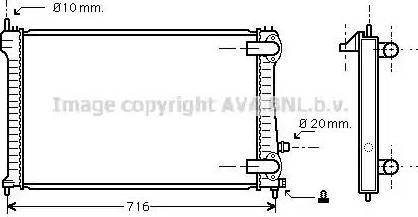 Ava Quality Cooling PE 2196 - Радіатор, охолодження двигуна autocars.com.ua