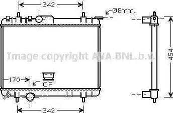 Ava Quality Cooling PE 2210 - Радіатор, охолодження двигуна autocars.com.ua