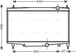 Ava Quality Cooling PE 2229 - Радиатор, охлаждение двигателя avtokuzovplus.com.ua