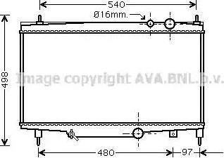 Ava Quality Cooling PE 2230 - Радіатор, охолодження двигуна autocars.com.ua