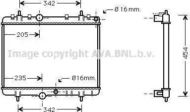 Ava Quality Cooling PE 2241 - Радиатор, охлаждение двигателя autodnr.net