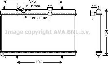 Ava Quality Cooling PE 2256 - Радиатор, охлаждение двигателя avtokuzovplus.com.ua