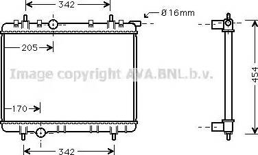 Ava Quality Cooling PEA2260 - Радіатор, охолодження двигуна autocars.com.ua