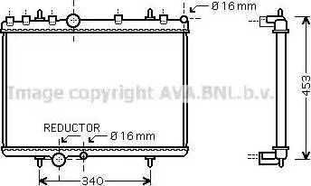 Ava Quality Cooling PE 2266 - Радиатор, охлаждение двигателя avtokuzovplus.com.ua