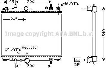 Ava Quality Cooling PE 2276 - Радіатор, охолодження двигуна autocars.com.ua