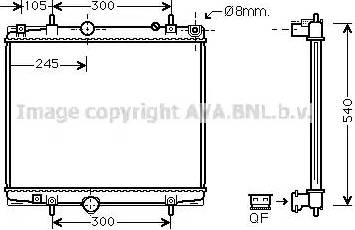 Ava Quality Cooling PE 2277 - Радіатор, охолодження двигуна autocars.com.ua