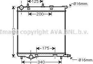 Ava Quality Cooling PE 2289 - Радіатор, охолодження двигуна autocars.com.ua