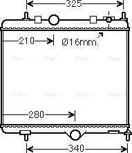 Ava Quality Cooling PE2384 - Радіатор, охолодження двигуна autocars.com.ua