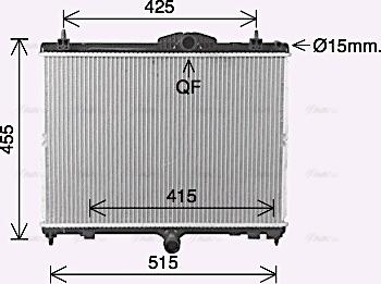 Ava Quality Cooling PE2423 - Радіатор, охолодження двигуна autocars.com.ua