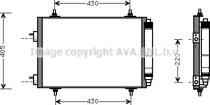 Ava Quality Cooling PE5209D - Конденсатор, кондиціонер autocars.com.ua