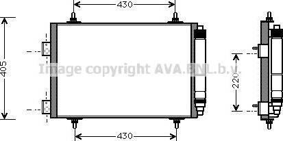 Ava Quality Cooling PE5215D - Конденсатор, кондиціонер autocars.com.ua