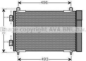 Ava Quality Cooling PE5258D - Конденсатор, кондиціонер autocars.com.ua