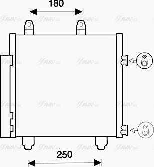 Ava Quality Cooling PE5398D - Конденсатор, кондиціонер autocars.com.ua