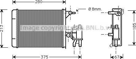 Ava Quality Cooling PE 6134 - Теплообмінник, опалення салону autocars.com.ua