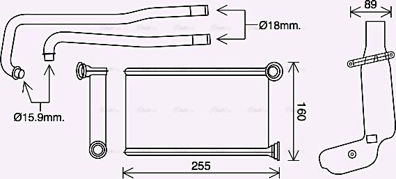 Ava Quality Cooling PE6419 - Теплообмінник, опалення салону autocars.com.ua