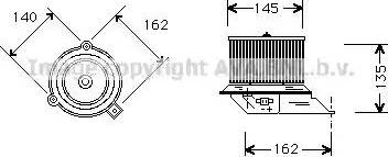 Ava Quality Cooling PE 7509 - Електродвигун, вентиляція салону autocars.com.ua