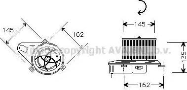 Ava Quality Cooling PE 7511 - Електродвигун, вентиляція салону autocars.com.ua