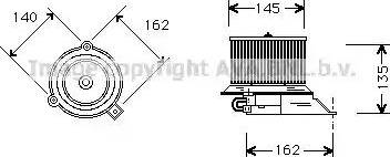 Ava Quality Cooling PE 7512 - Електродвигун, вентиляція салону autocars.com.ua