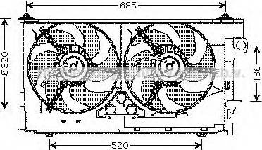 Ava Quality Cooling PE7517 - Вентилятор, охолодження двигуна autocars.com.ua