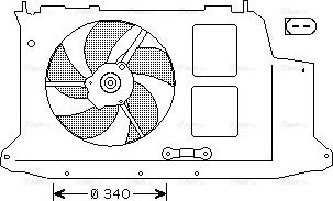 Ava Quality Cooling PE 7532 - Вентилятор, охлаждение двигателя avtokuzovplus.com.ua